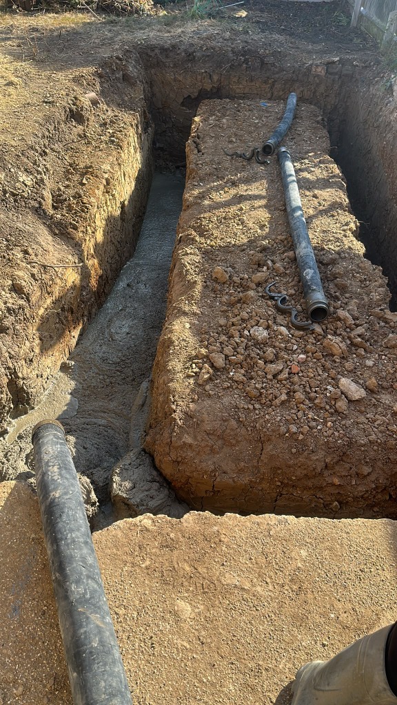 Ground Line Concrete Pumping Pipeline in Action